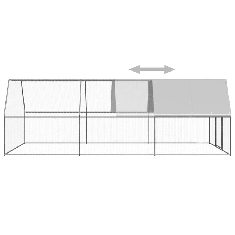 Kippenhok Gegalvaniseerd Staal 3 x 6 x 2 m