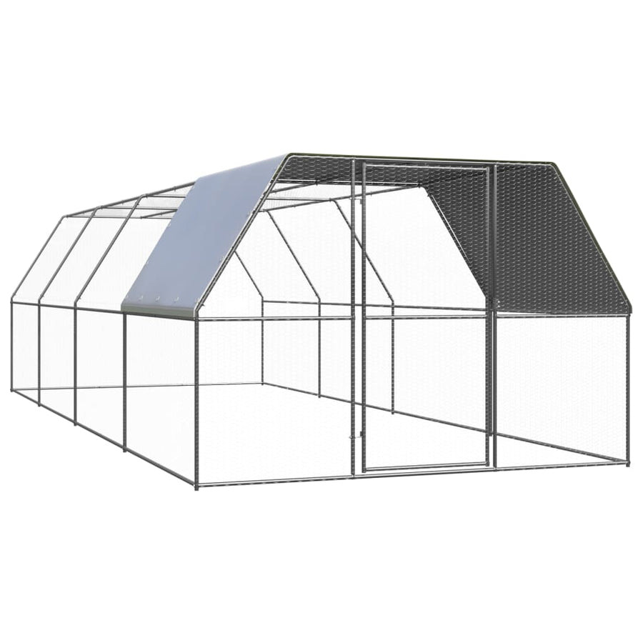 Kippenhok Gegalvaniseerd Staal 3 x 8 x 2 m