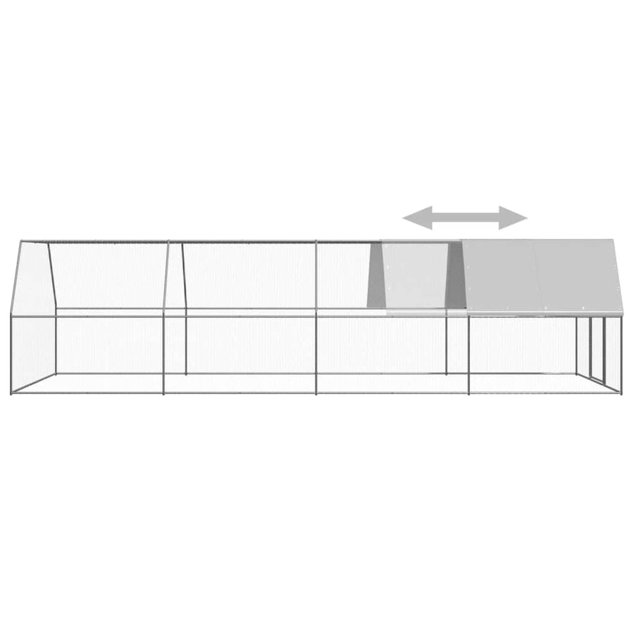 Kippenhok Gegalvaniseerd Staal 3 x 8 x 2 m