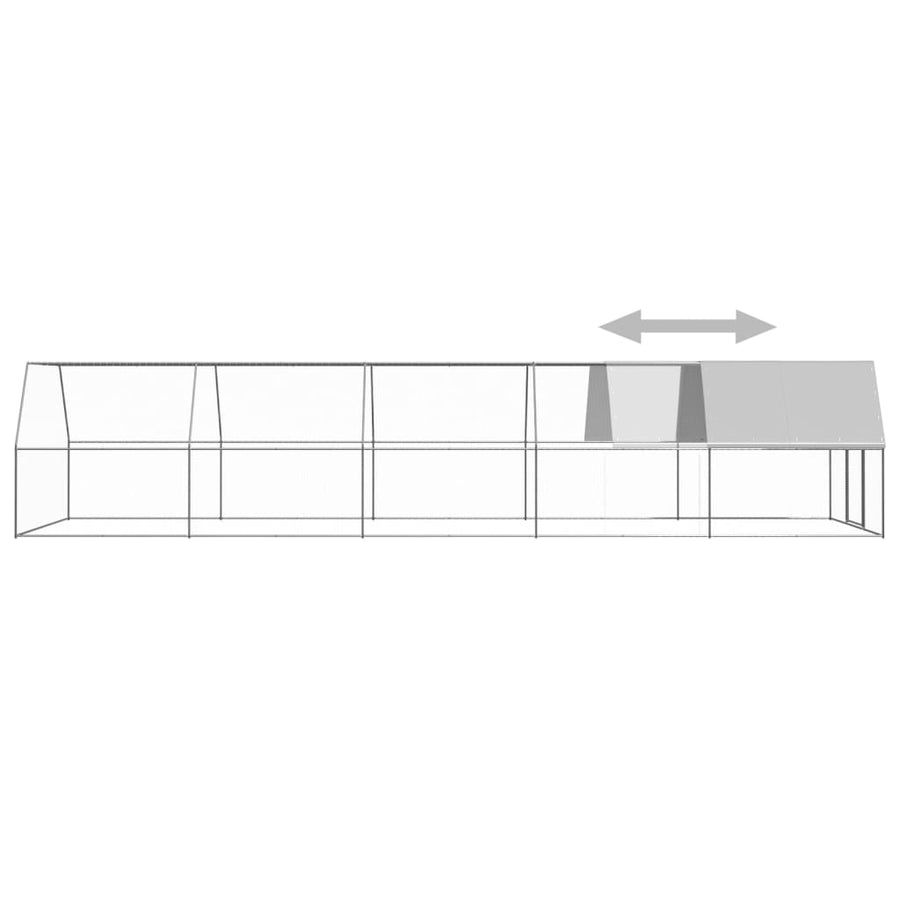 Kippenhok Gegalvaniseerd Staal 3 x 10 x 2 m