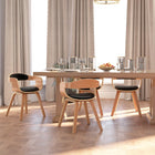 Eetkamerstoelen 4 st gebogen hout kunstleer zwart