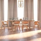 Eetkamerstoelen 6 st gebogen hout kunstleer crèmekleurig