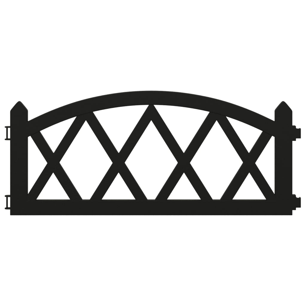 Gazonranden 17 st 10 m polypropeen zwart Zwart