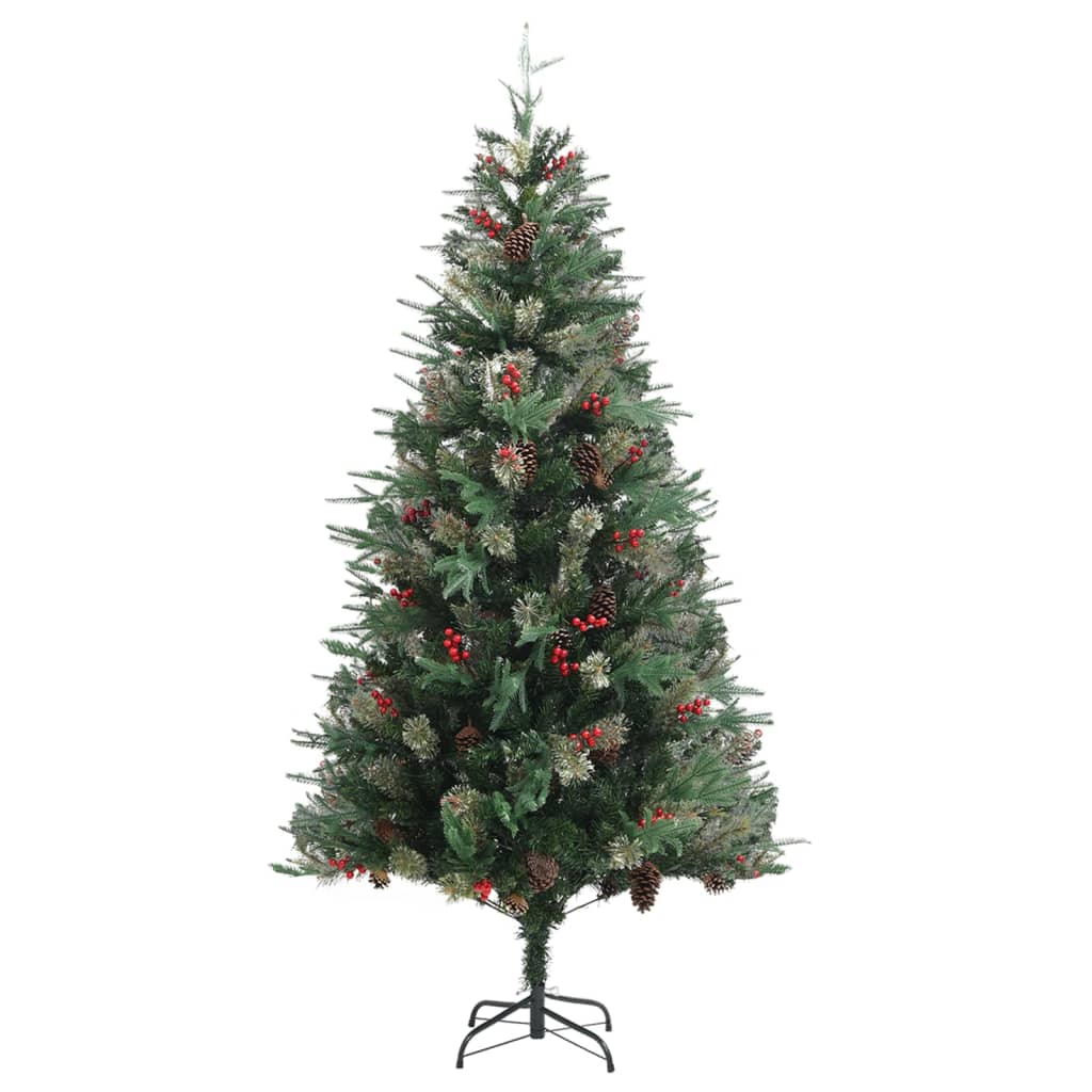 Kerstboom Met Dennenappels 225 Cm Pvc En Pe Groen 225 x 94 cm