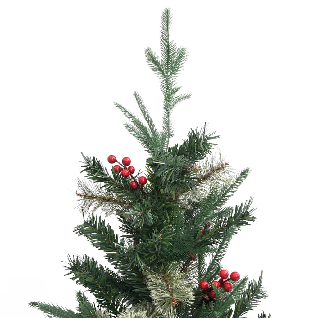 Kerstboom Met Dennenappels 225 Cm Pvc En Pe Groen 225 x 94 cm