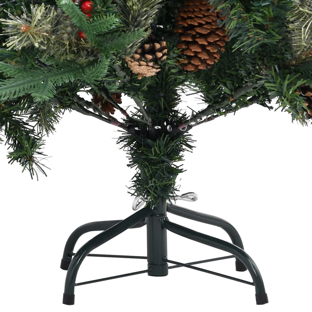 Kerstboom Met Dennenappels 225 Cm Pvc En Pe Groen 225 x 94 cm