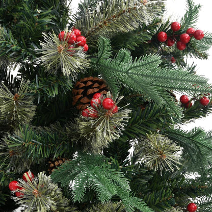 Kerstboom Met Dennenappels 225 Cm Pvc En Pe Groen 225 x 94 cm