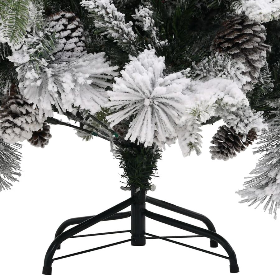 Kerstboom Met Dennenappels En Sneeuw 95 Cm Pvc En Pe 195 x 95 cm