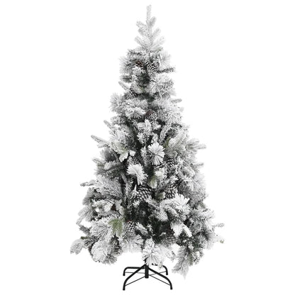 Kerstboom Met Dennenappels En Sneeuw 225 Cm Pvc En Pe 225 x 110 cm