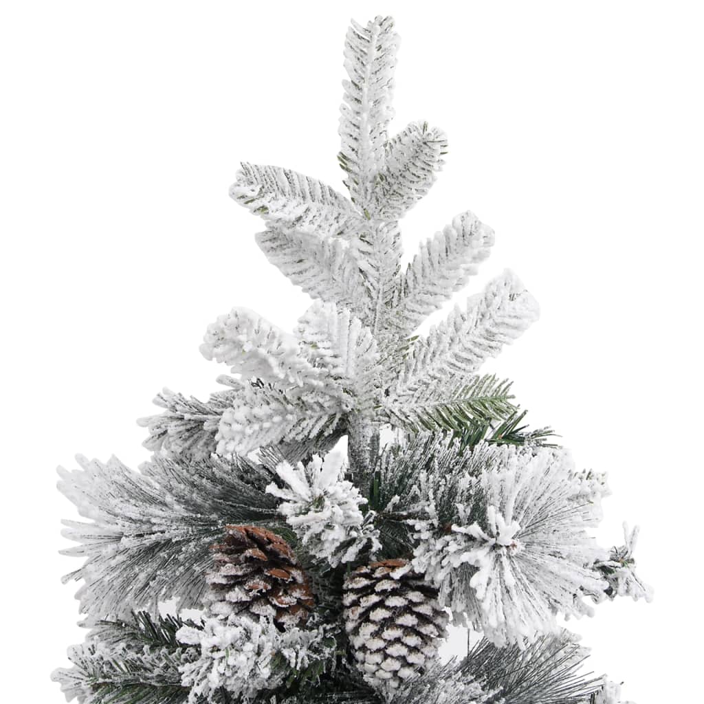 Kerstboom Met Dennenappels En Sneeuw 225 Cm Pvc En Pe 225 x 110 cm
