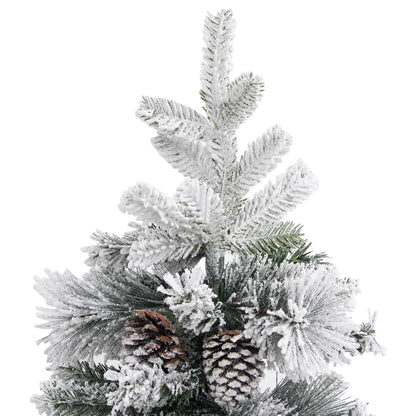 Kerstboom Met Dennenappels En Sneeuw 225 Cm Pvc En Pe 225 x 110 cm