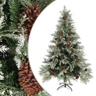 Kerstboom Met Dennenappels 50 Cm Pvc En Pe Groen En Wit 150 x 90 cm