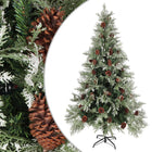 Kerstboom Met Dennenappels 95 Cm Pvc En Pe Groen En Wit 195 x 105 cm