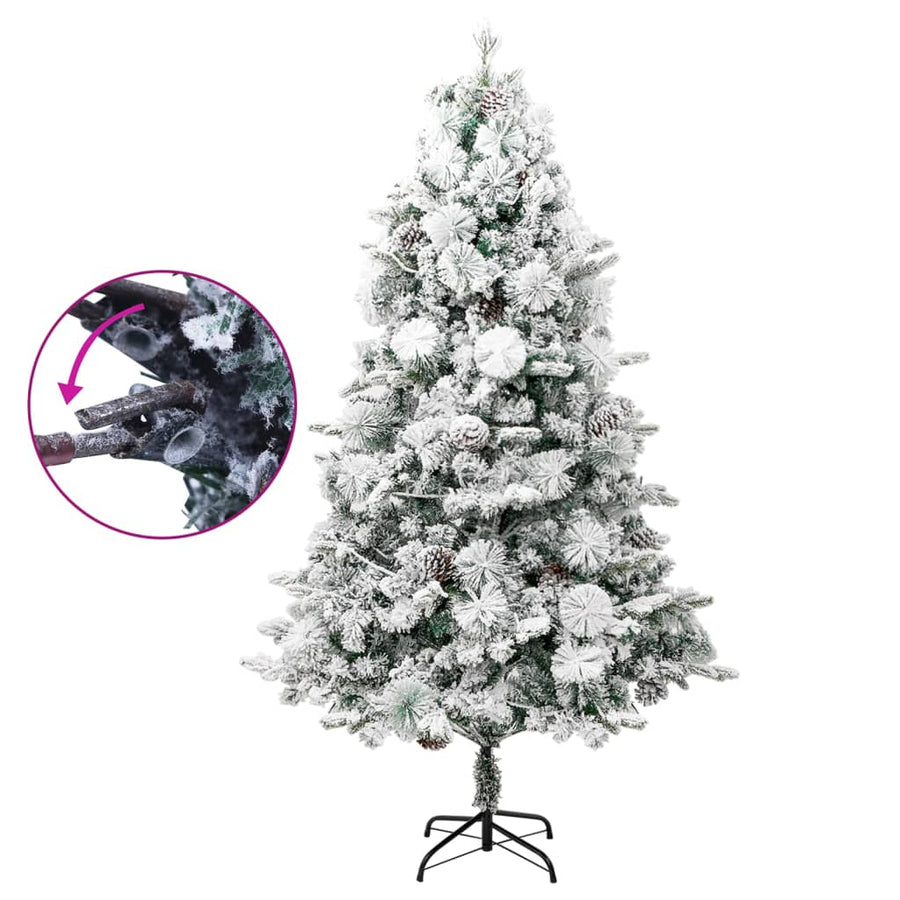 Kerstboom Met Led En Dennenappels En Sneeuw 95 Cm Pvc En Pe 195 x 95 cm