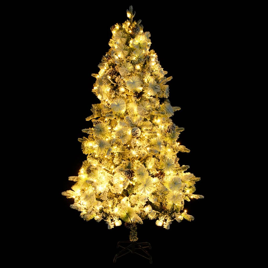 Kerstboom Met Led En Dennenappels En Sneeuw 95 Cm Pvc En Pe 195 x 95 cm