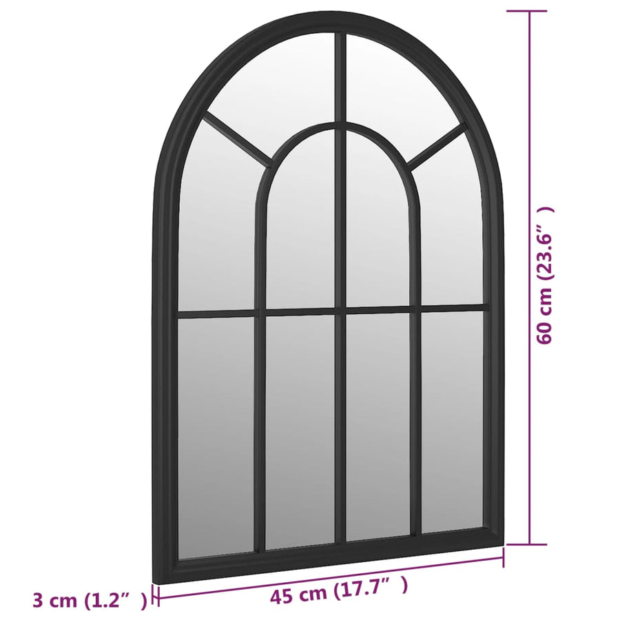 Tuinspiegel 60X45 Cm Ijzer Zwart