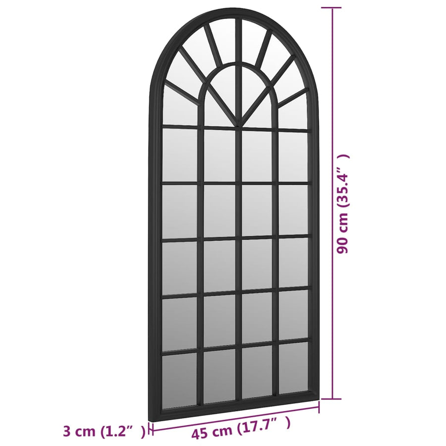 Tuinspiegel 90X45 Cm Ijzer Zwart