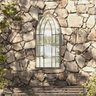 Garden mirror 100x45 cm iron sand-coloured