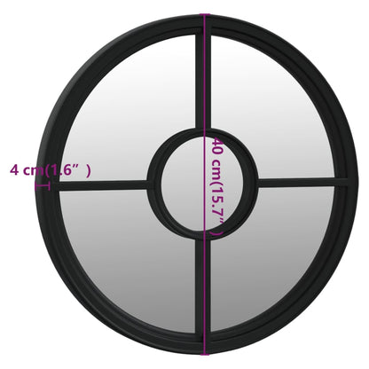 Tuinspiegel Rond 40X4 Cm Ijzer Zwart 40 x 4 cm