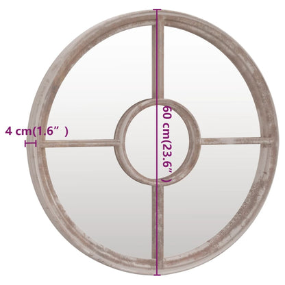 Tuinspiegel Rond Ijzer Kleurig Zand