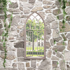 Garden mirror 100x45 cm iron sand-coloured