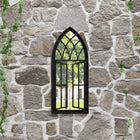 Garden mirror 70x30 cm iron black
