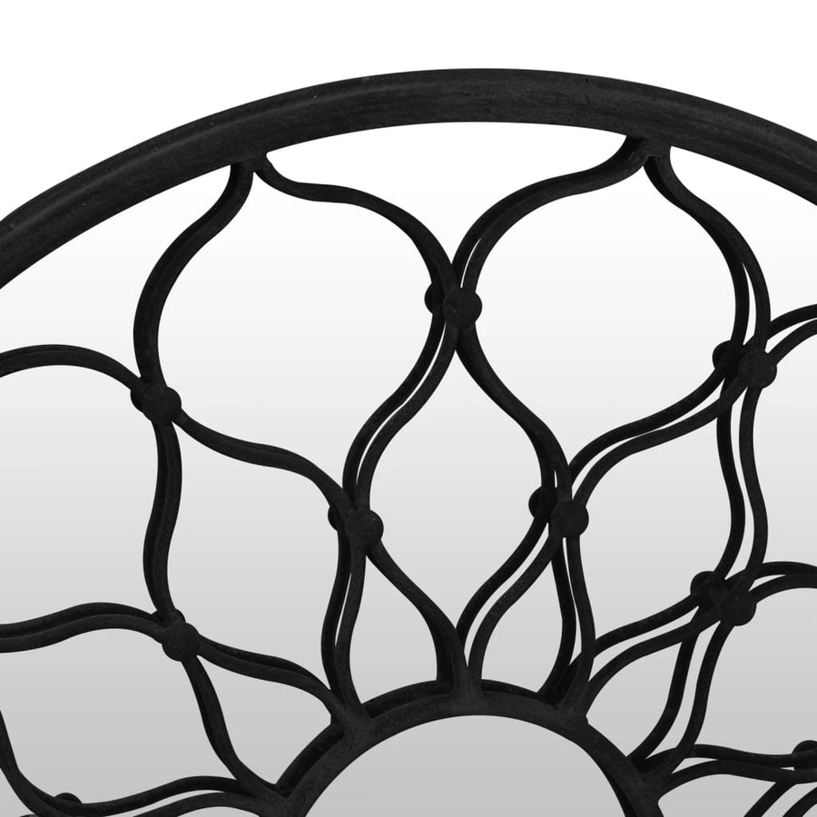 Tuinspiegel Rond Ijzer 40 x 3 cm Zwart
