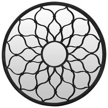 Tuinspiegel Rond Ijzer 60 x 3 cm Zwart