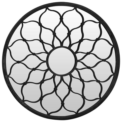 Tuinspiegel Rond Ijzer 60 x 3 cm Zwart