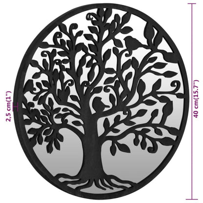 Tuinspiegel Rond 40X2,5 Cm Ijzer Zwart 40 x 2.5 cm