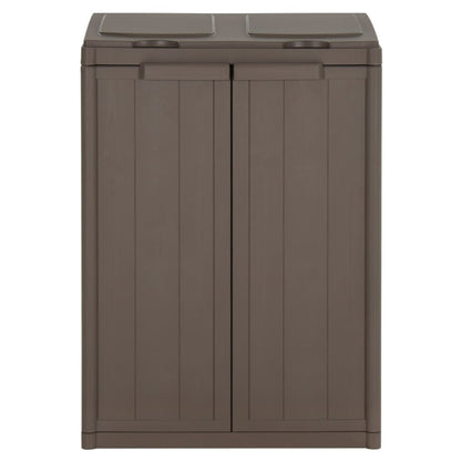Vuilnisbak Met 2 Deuren 65X45X88 Cm Polypropeen Bruin