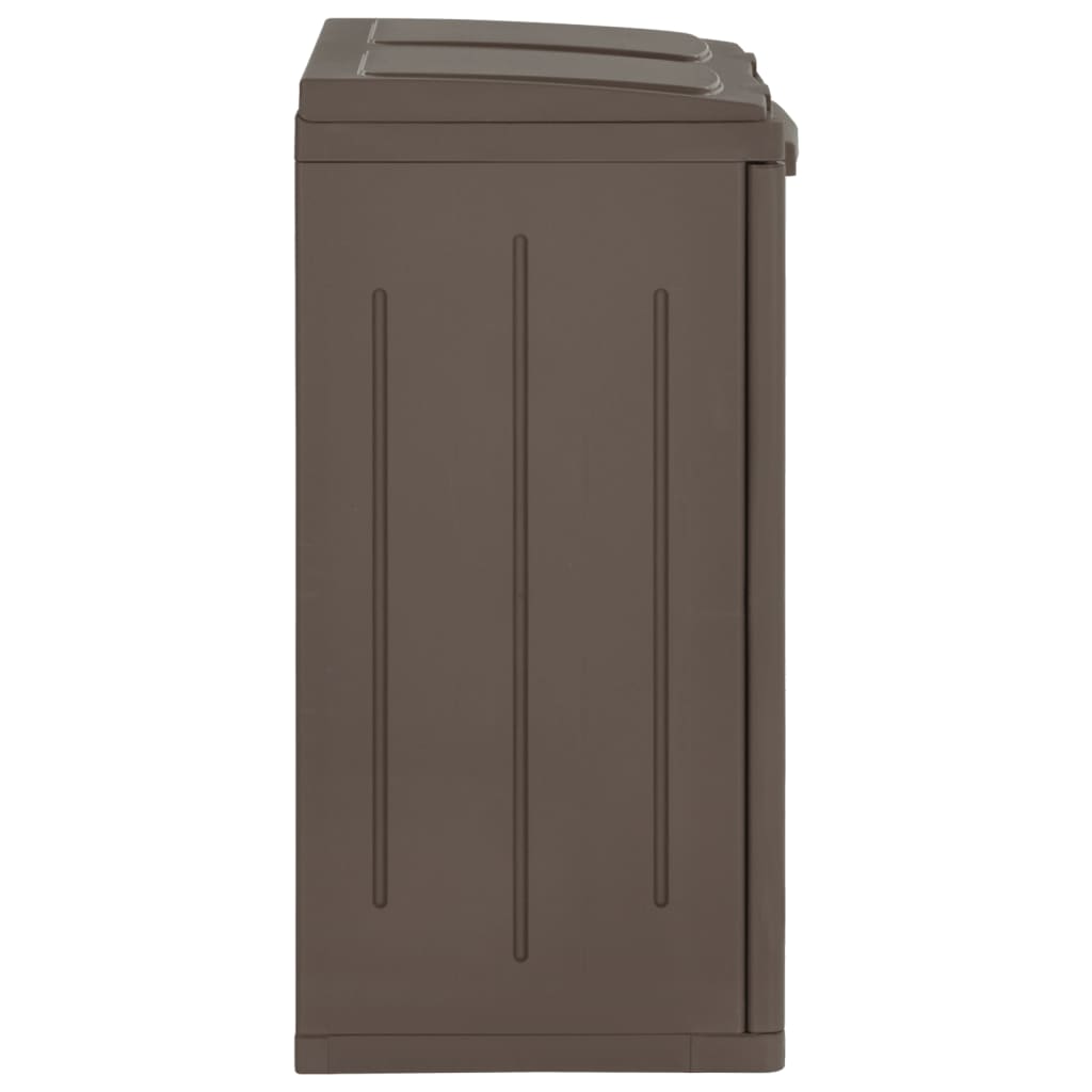Vuilnisbak Met 2 Deuren 65X45X88 Cm Polypropeen Bruin