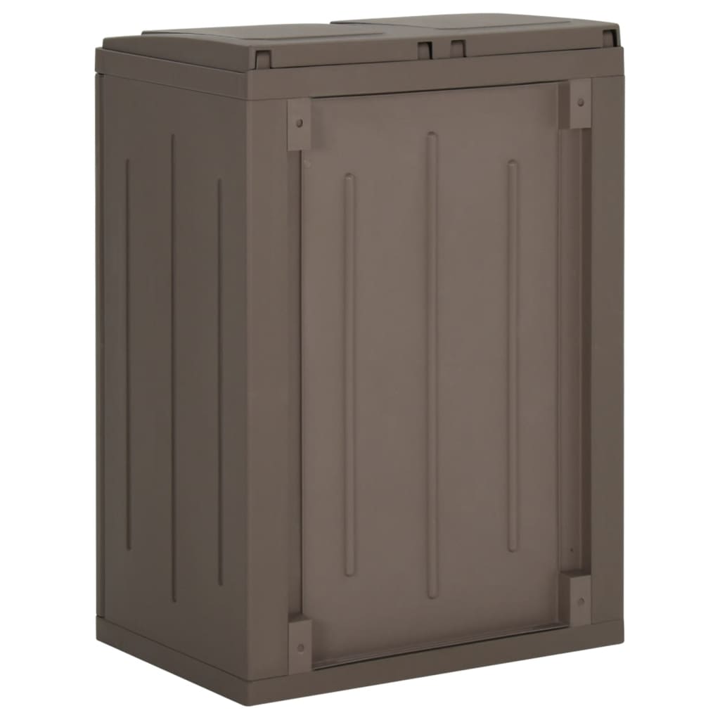 Vuilnisbak Met 2 Deuren 65X45X88 Cm Polypropeen Bruin