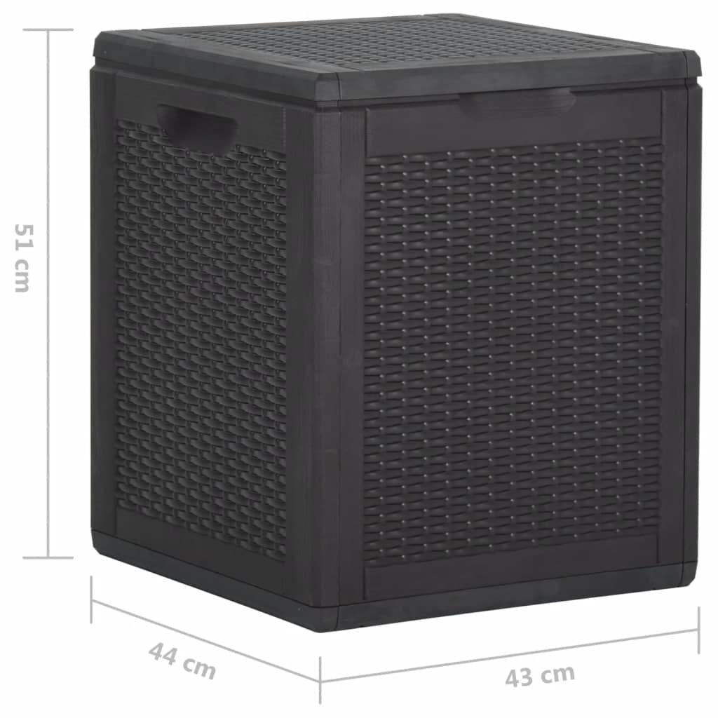 Tuinbox Pp Rattan 90 l Zwart Rattanontwerp
