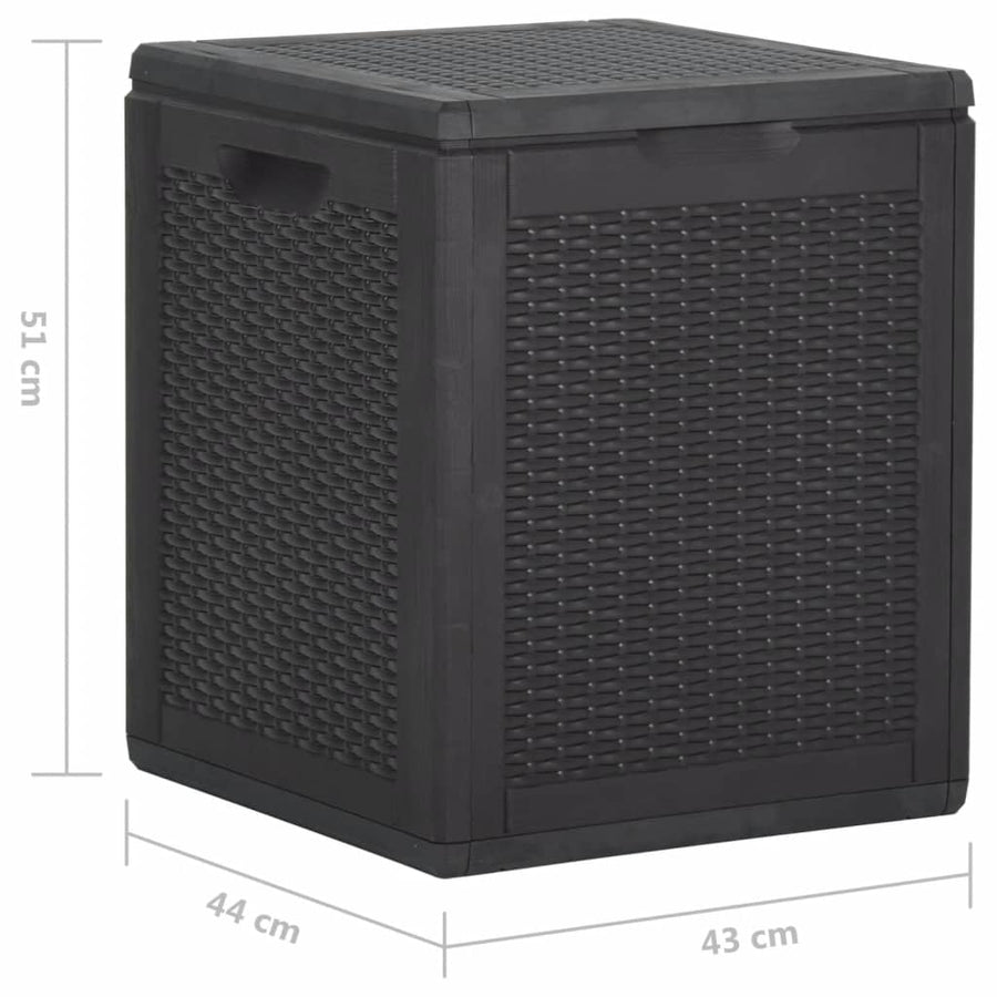 Tuinbox Pp Rattan 90 l Zwart Rattanontwerp