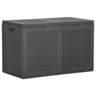 Garden box 180 L PP Poly Rattan black