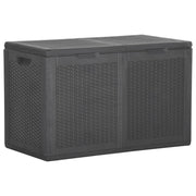 Tuinbox 180L polyrattan zwart