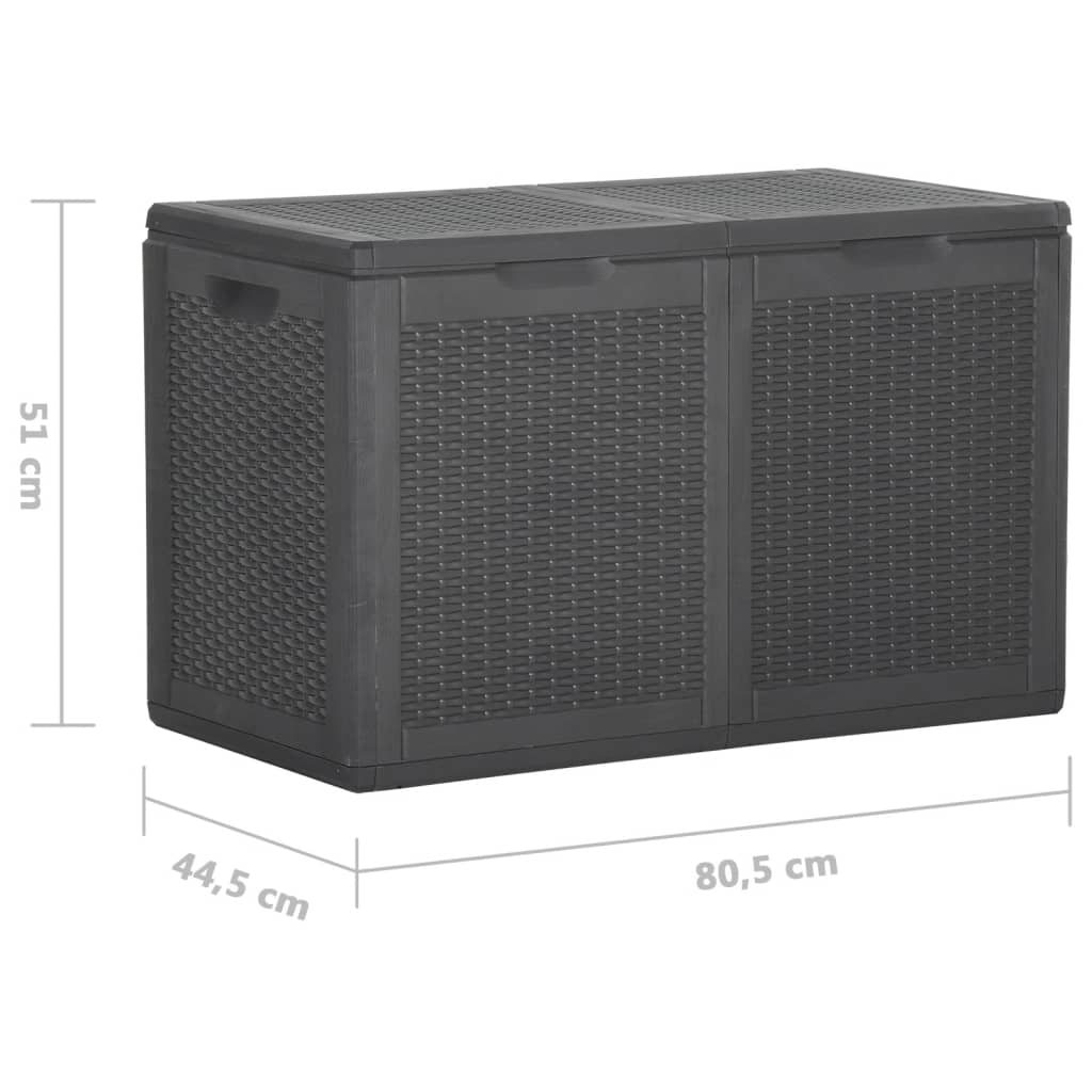 Tuinbox Pp Rattan 180 l Zwart Rattanontwerp