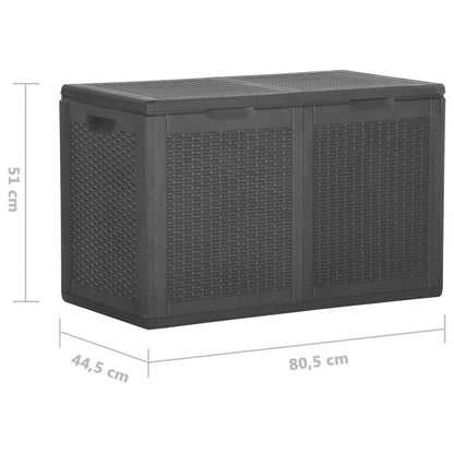 Tuinbox Pp Rattan 180 l Zwart Rattanontwerp