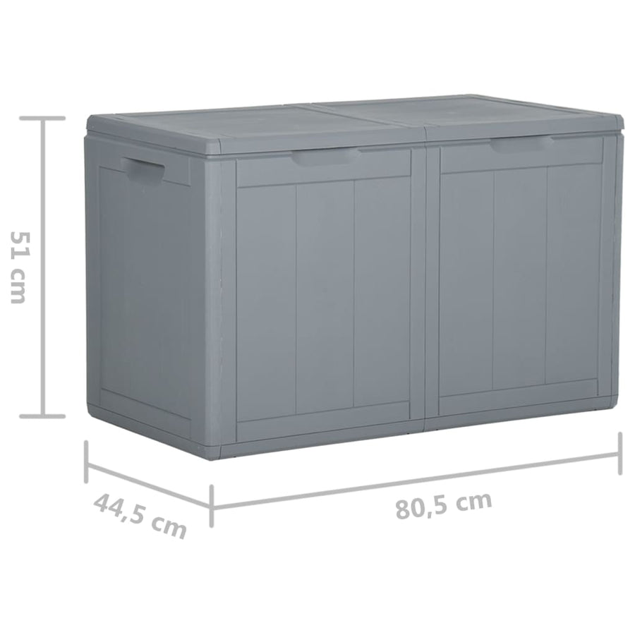 Tuinbox Pp Rattan 180 l Grijs Lattenontwerp