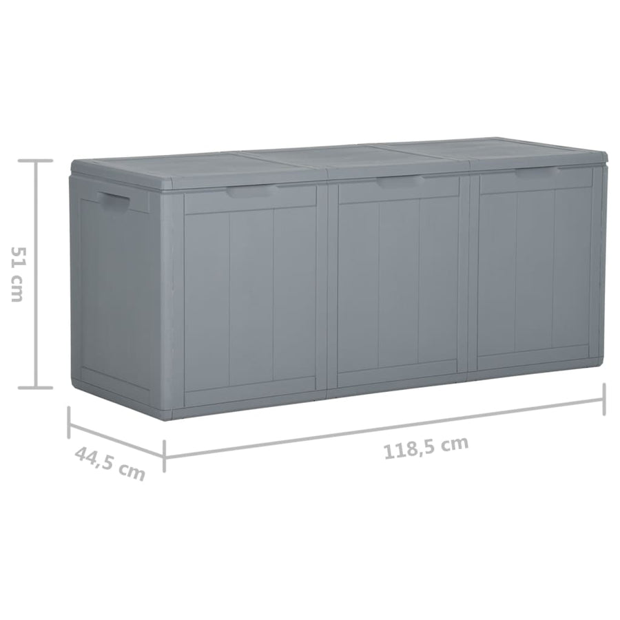 Tuinbox 270 L Pp Rattan Grijs Lattenontwerp