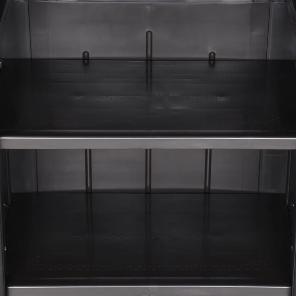 Tuinkast 65X45X172 Cm Pp Rattan Zwart