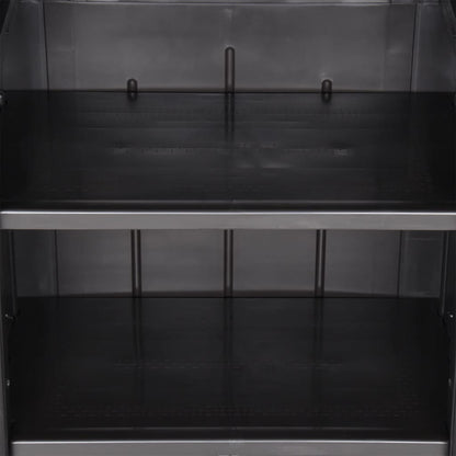 Tuinkast 65X45X172 Cm Pp Rattan Zwart