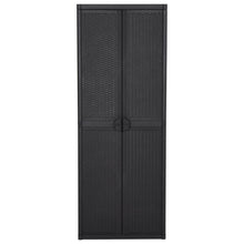 Tuinkast 65X45X172 Cm Pp Rattan Zwart