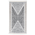 Rug 120x180 cm cotton black and grey