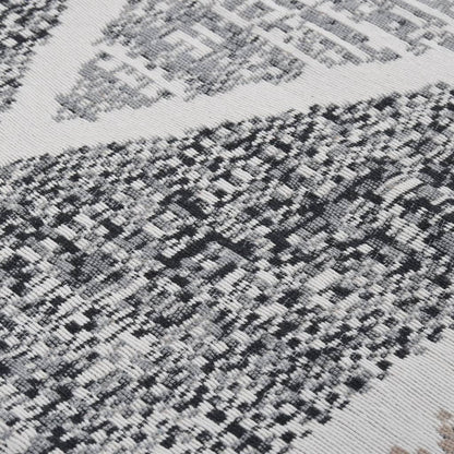 Vloerkleed Katoen Zwart En Grijs 120 x 180 cm