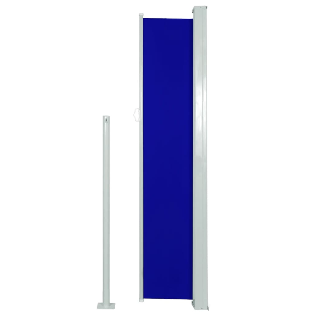 Tuinscherm uittrekbaar 160x300 cm blauw 160 x 300 cm Blauw