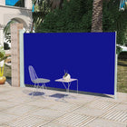 Tuinscherm uittrekbaar 160x300 cm blauw 160 x 300 cm Blauw