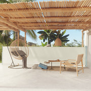 Retractable Garden Screen 117x600 cm Cream