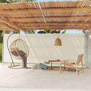 Extendable garden screen 200x600 cm cream